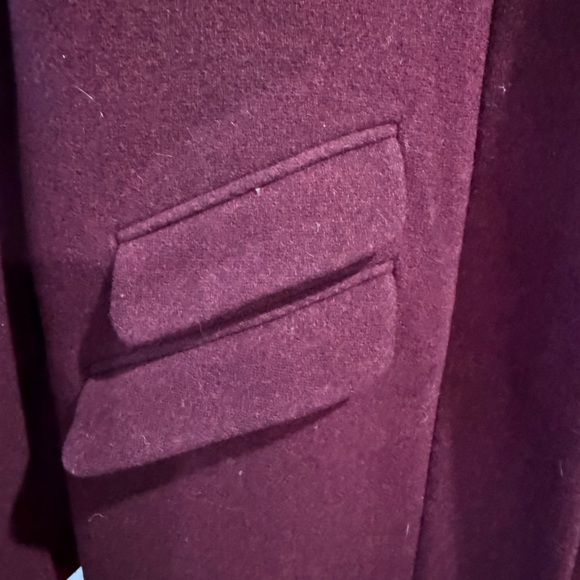 Made in Italy Wool Burgundy J.Crew Stadium Cloth Cocoon Coat NWT Size 14 - Picture 4 of 8